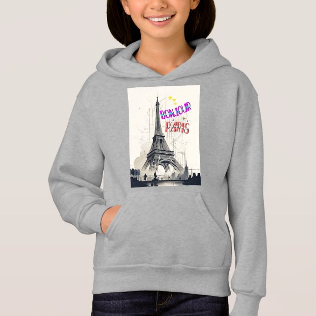 Bonjour Colorful Paris Hoodie (Front)