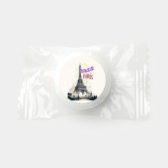 Bonjour Colorful Paris Life Saver® Mints (Front)