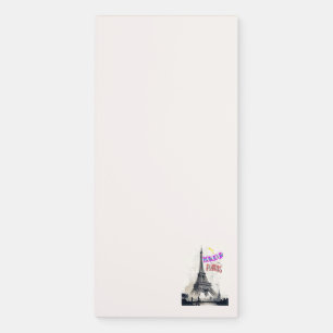Bonjour Colorful Paris Magnetic Notepad