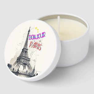 Bonjour Colorful Paris Mini Candle Favors