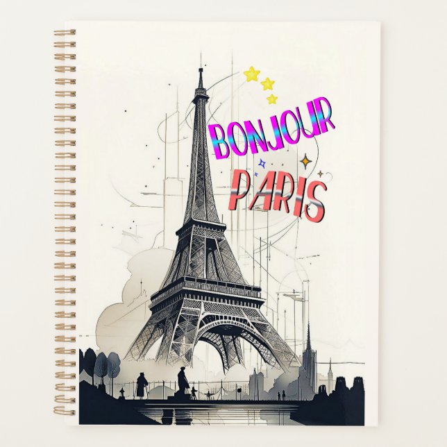 Bonjour Colorful Paris Planner (Front)