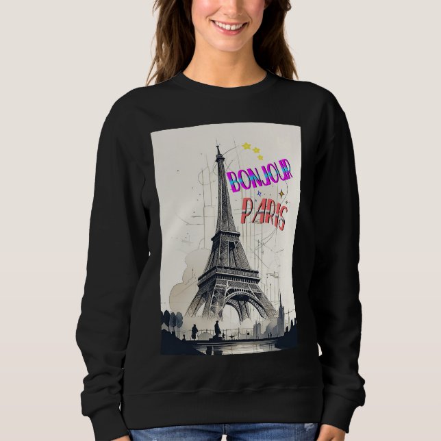 Bonjour Colorful Paris Sweatshirt (Front)
