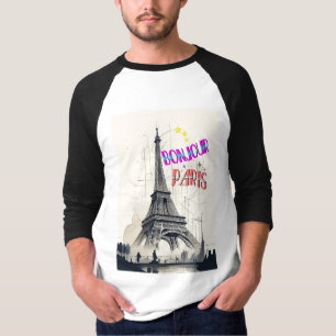 Bonjour Colorful Paris T-Shirt