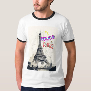 Bonjour Colorful Paris T-Shirt