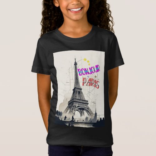 Bonjour Colorful Paris T_Shirt