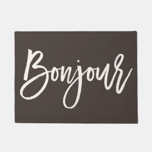 Bonjour Custom Color Welcome Mat