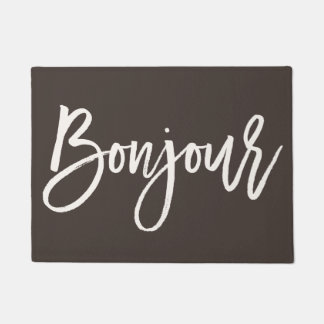 Bonjour Custom Color Welcome Mat