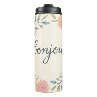 Bonjour floral thermal tumbler 