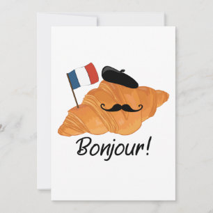 Bonjour French Croissant - France Funny Food