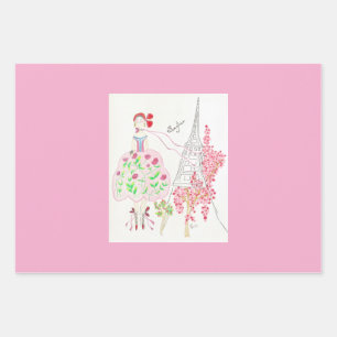 Bonjour French Doll Wrapping Paper