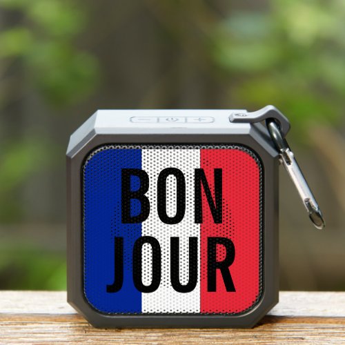 Bonjour french flag blue white red bluetooth speaker