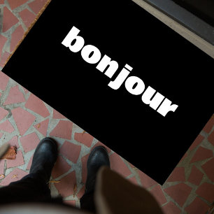 BONJOUR French Modern Minimalist Typography Doormat