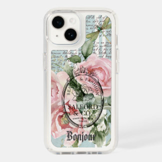 Bonjour Frenchy stylish Romantic pink floral Speck iPhone 14 Case