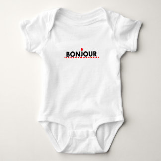 Bonjour, good morning in French, funny gift idea Baby Bodysuit