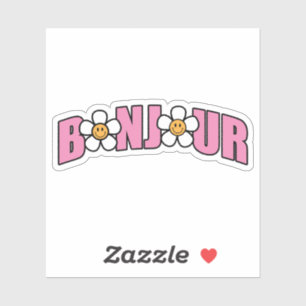 Bonjour, Good Morning In french Sticker
