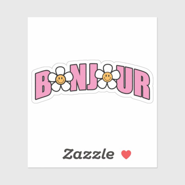 Bonjour, Good Morning In french Sticker (Sheet)