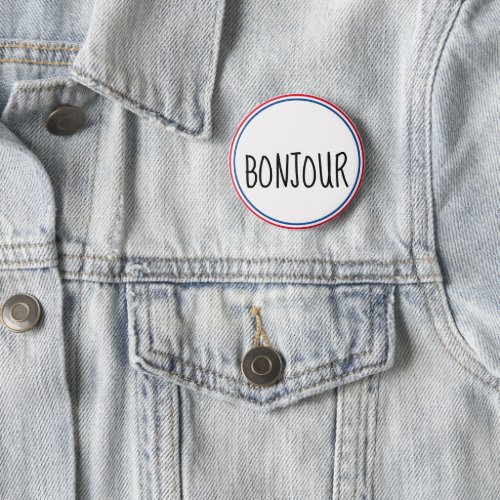 Bonjour Hello En Francais Button