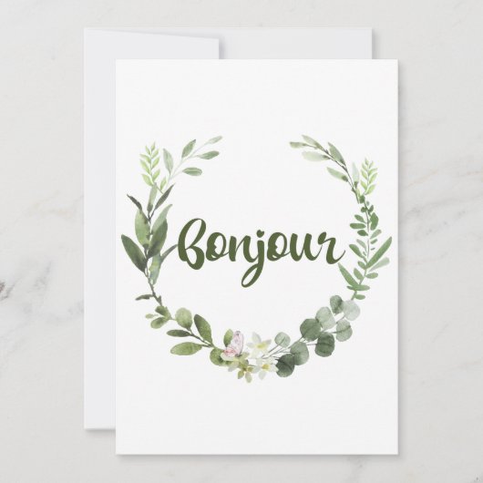 Bonjour Hello French (Front)