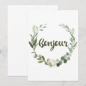 Bonjour Hello French (Front/Back)