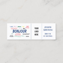 Bonjour Hello World Travel Languages Colorful Name