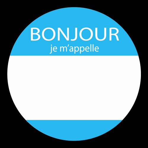 Bonjour je mappelle French hello tag