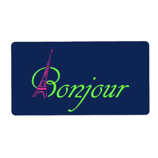 Bonjour Label (Front)