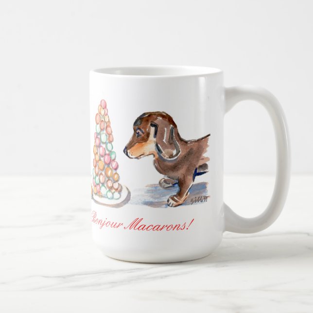 Bonjour Macarons Mug (Right)