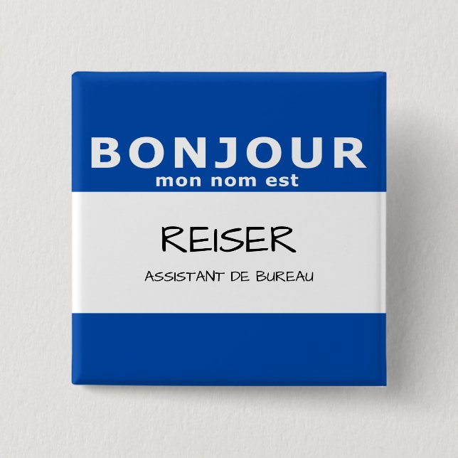 BONJOUR mon nom est Button (Front)