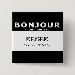 BONJOUR mon nom est Button