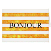 Bonjour Orange Stripe Bokeh (Front Horizontal)