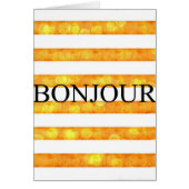 Bonjour Orange Stripe Bokeh (Front)