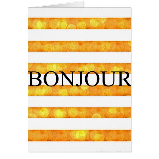 Bonjour Orange Stripe Bokeh (Front)