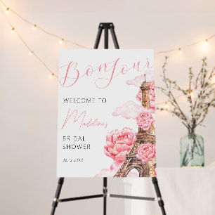Bonjour Paris Bridal Shower Welcome Sign