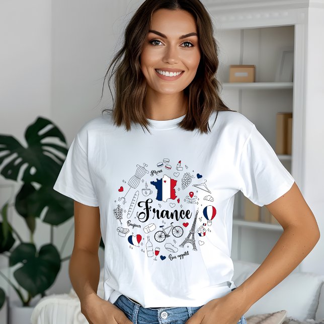Bonjour Paris: Chic French T-Shirt (Creator Uploaded)
