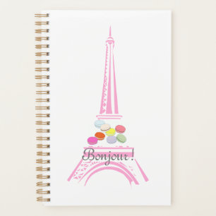 Bonjour Paris French Macaron Eiffel Tower Planner