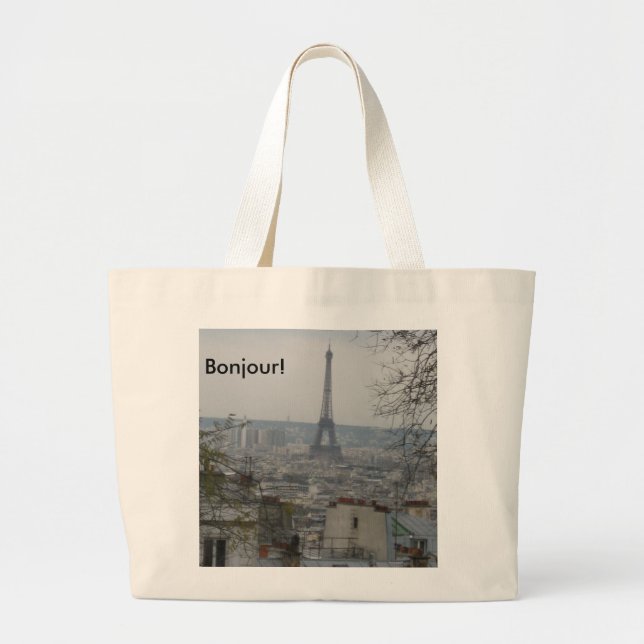 Bonjour Paris Tote Bag (Front)