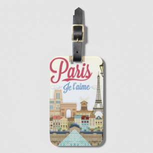 Bonjour Paris Travel Luggage Tag
