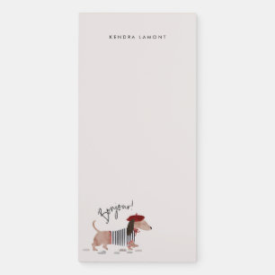 Bonjour Pup Magnetic Notepad
