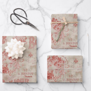 Bonjour Rose Wrapping Paper Sheets