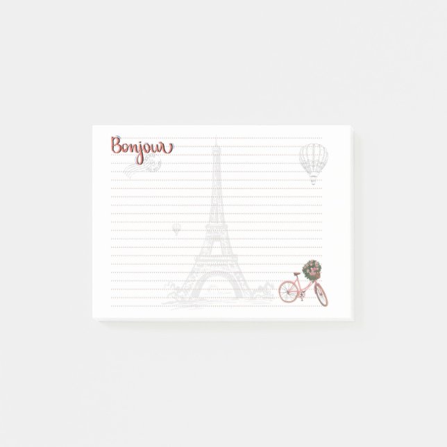 Bonjour "Things I love about Paris" Note (Front)