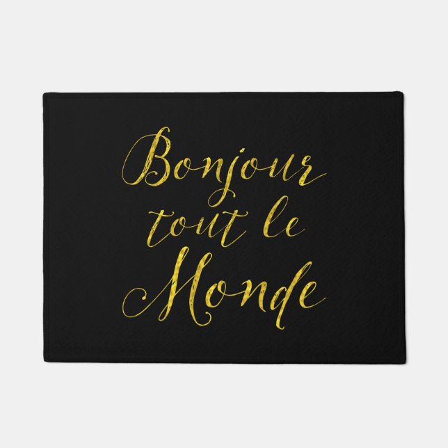 Bonjour Tout Le Monde - Hello Everybody! Doormat (Front)