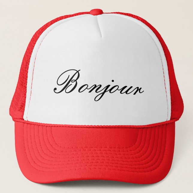 Bonjour Trucker Hat (Front)