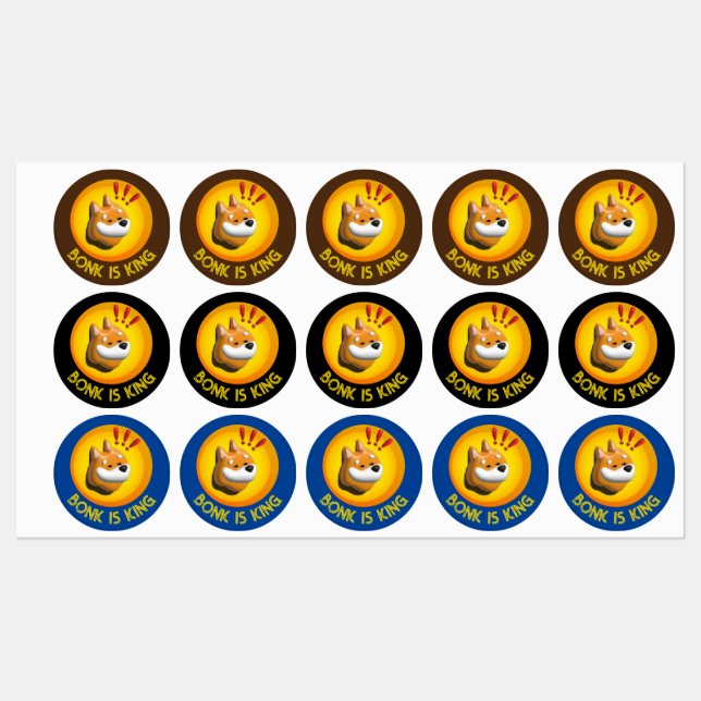 BONK crypto gift,meme coin trader sticker (Sheet)