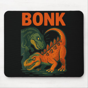 Bonk Dinosaur Funny Prehistoric Humor Design Mouse Pad