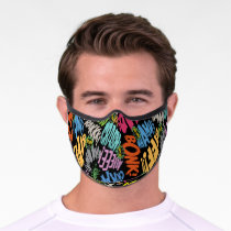 BONK ZAP CRASH Pattern Premium Face Mask