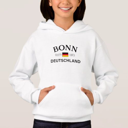 Bonn Deutschland Coordinates German Hoodie