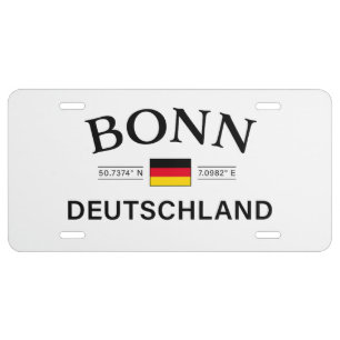 Bonn Deutschland Coordinates German License Plate
