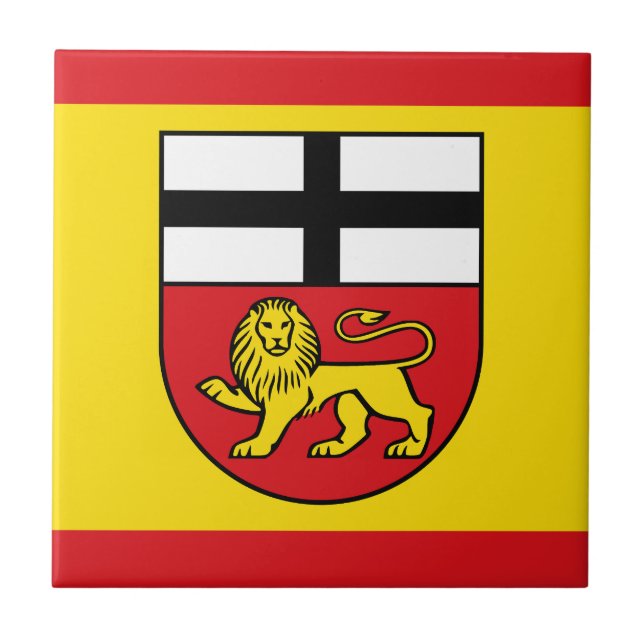 Bonn flag city germany symbol emblem lion ceramic tile (Front)