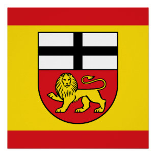 Bonn flag city germany symbol emblem lion poster