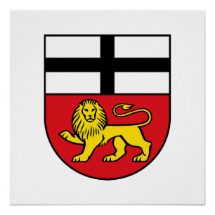 Bonn flag city germany symbol emblem lion poster